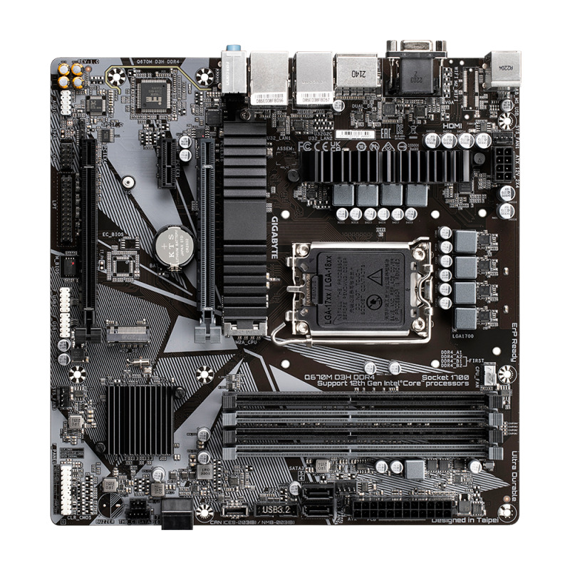 MB GIGABYTE Q670M D3H DDR4 1700, MICRO ATX image 2